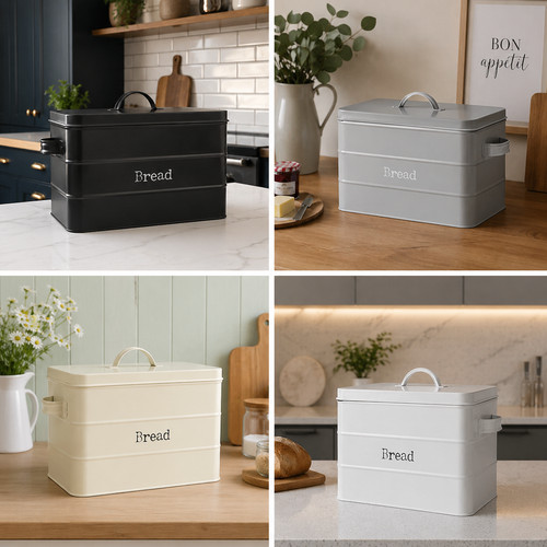 Kitchen bread bin metal - kitchen,