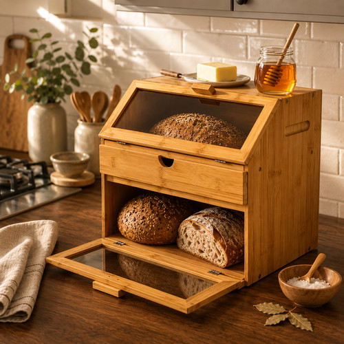 Compartment bamboo bread - compartment, bin