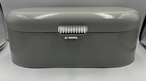Retro swan bread bin grey - retro,