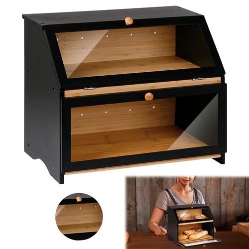 Large bamboo bread bin tier - bread,