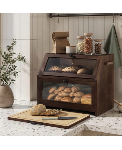 Tier wooden bread bin - wooden,