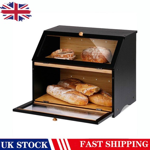 Bamboo bread bin double - double, layer