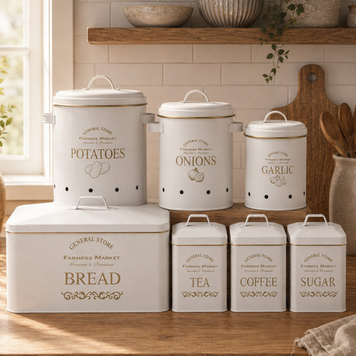 Piece set canisters bread - canisters,