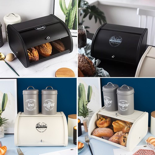 Metal roll top bread storage - roll,