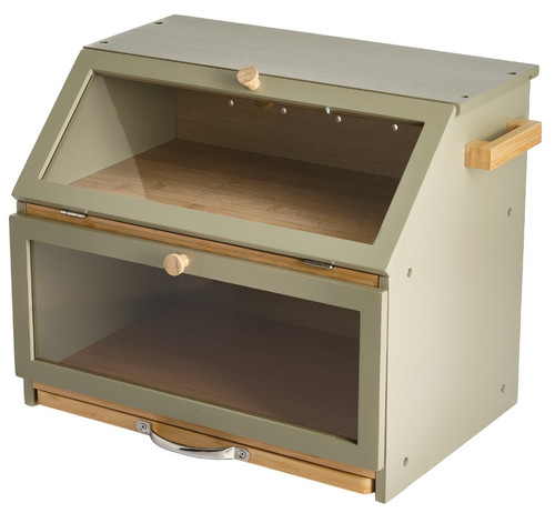 Bamboo bread bin double layer - double,