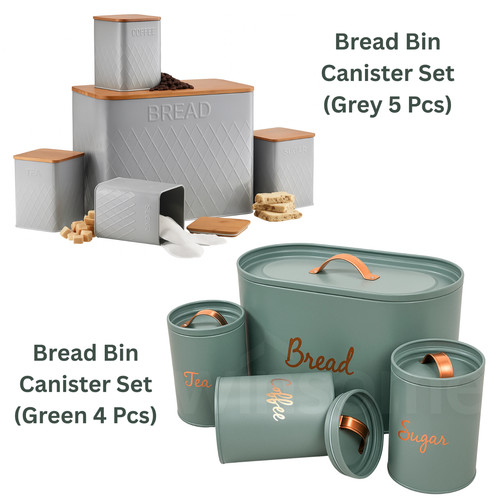 Kitchen bread bin set - bin, tea