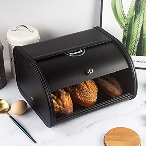 Large metal bread bin home - bread,