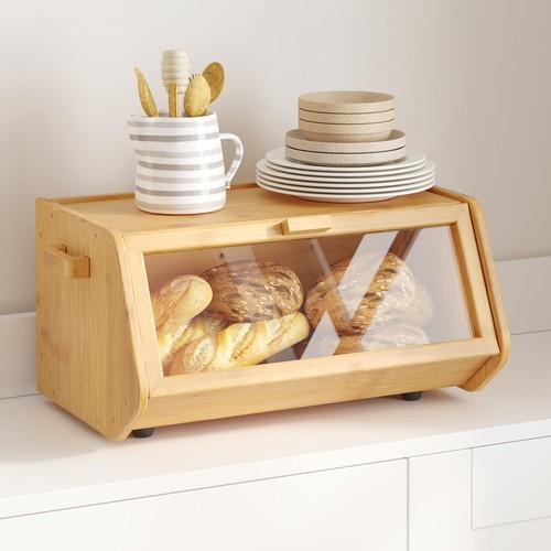 Ambird bamboo bread bin keep - ambird,