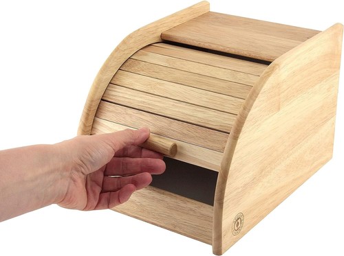 Mini wooden bread - bin, small