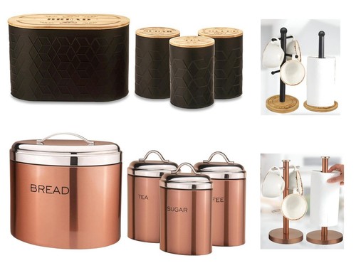 Bread bin tea coffee - bin, sugar