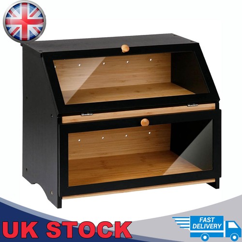 Bamboo bread bin double - bamboo,