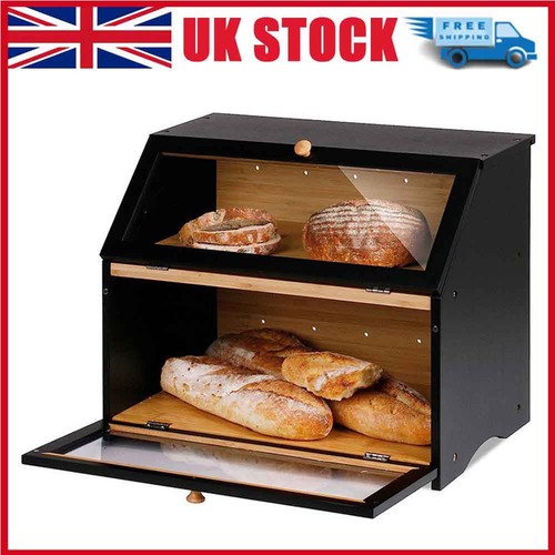 Tier bamboo bread - bin, double
